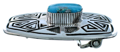 Birds Eye Turquoise Water Wave Native American Belt Buckle EX22899